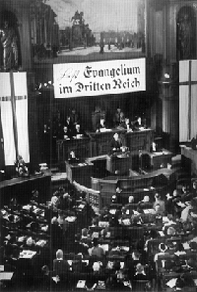 Asamblea de los 'Cristianos alemanes', en 1933.
